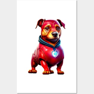 Canine Hero: Love-Shaped Arc Reactor Dachshund Posters and Art